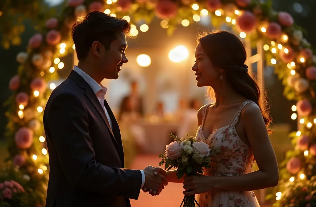 Bắt chuyện với gái xinh tại đám cưới ngoài trời