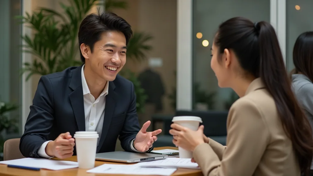Cưa gái là khách hàng trong buổi gặp gỡ công việc tại quán cafe hiện đại Cưa gái là khách hàng trong buổi gặp gỡ công việc tại quán cafe hiện đại