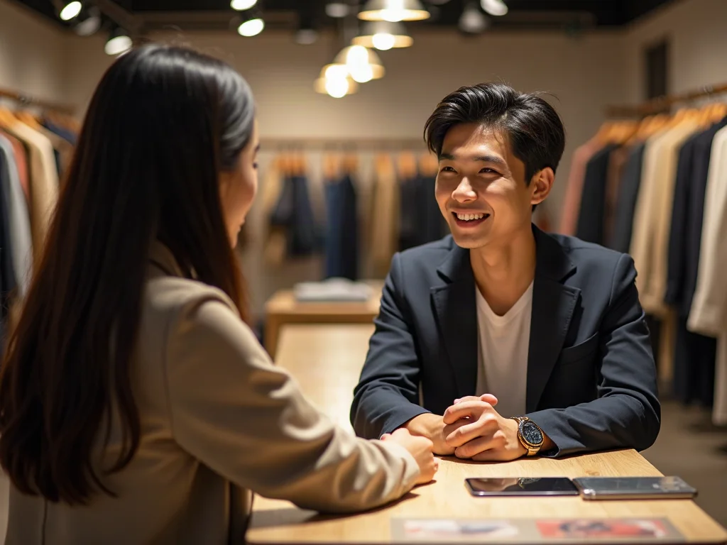 Cưa gái là chủ shop tại quầy cửa hàng thời trang