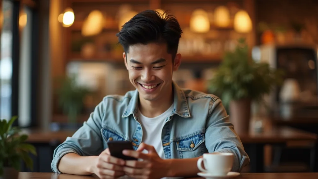 Nghệ thuật nhắn tin tán gái - chàng trai tự tin gõ tin nhắn