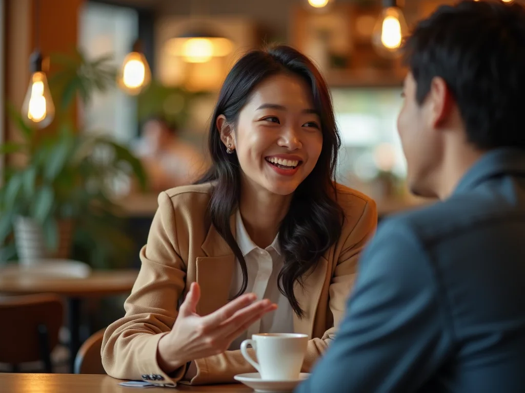 Câu hỏi mở khiến con gái nói không ngừng Câu hỏi mở khiến con gái nói không ngừng trong quán cà phê