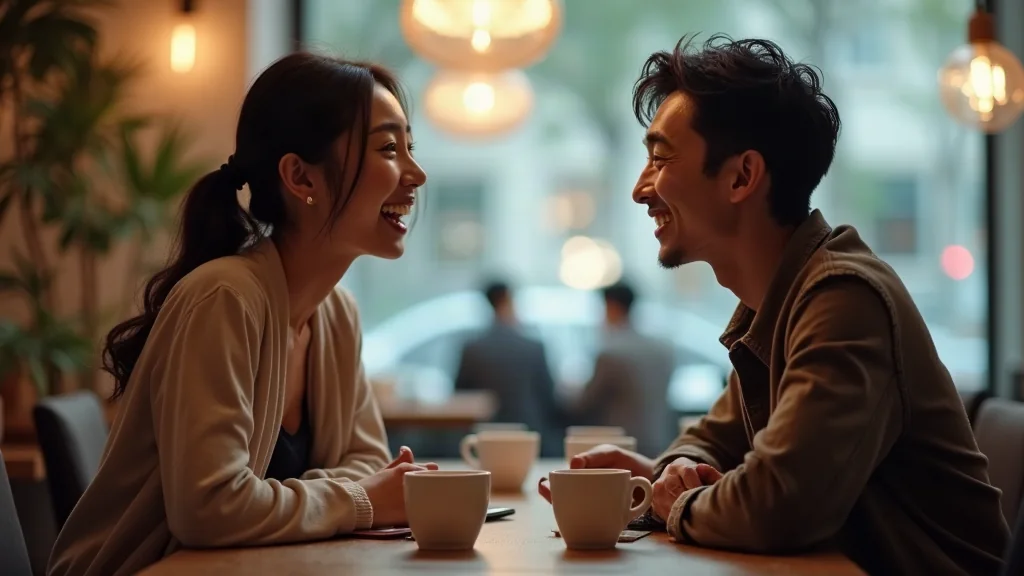 Ngôn ngữ cơ thể khi ngồi đối diện phái đẹp tại quán cafe Ngôn ngữ cơ thể khi hẹn hò tại quán cafe lãng mạn
