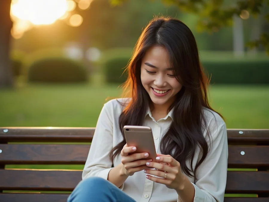 Phản ứng tích cực khi nhắn tin làm quen gái lạ Cô gái vui vẻ khi nhận tin nhắn làm quen