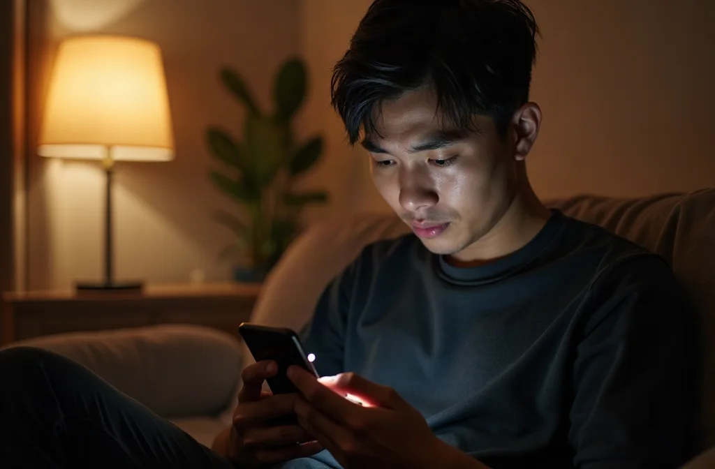 Người đàn ông suy nghĩ nhắn tin lại với người cũ sau thời gian im lặng