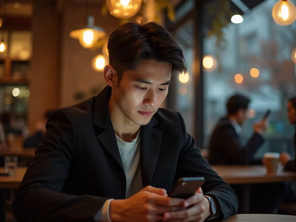 Chàng trai tập trung nhắn tin kích thích sự tò mò của phái đẹp