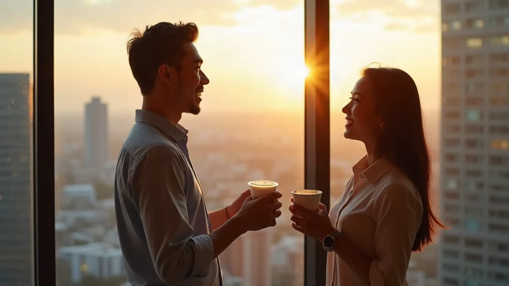 Tán gái công sở tại quầy cà phê văn phòng Kỹ năng tán gái công sở qua cuộc trò chuyện buổi sáng tại quầy cà phê văn phòng