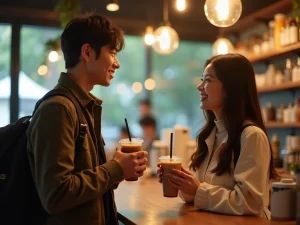 Cách tiếp cận con gái khi đi uống Milk Tea, Cafe acoustic