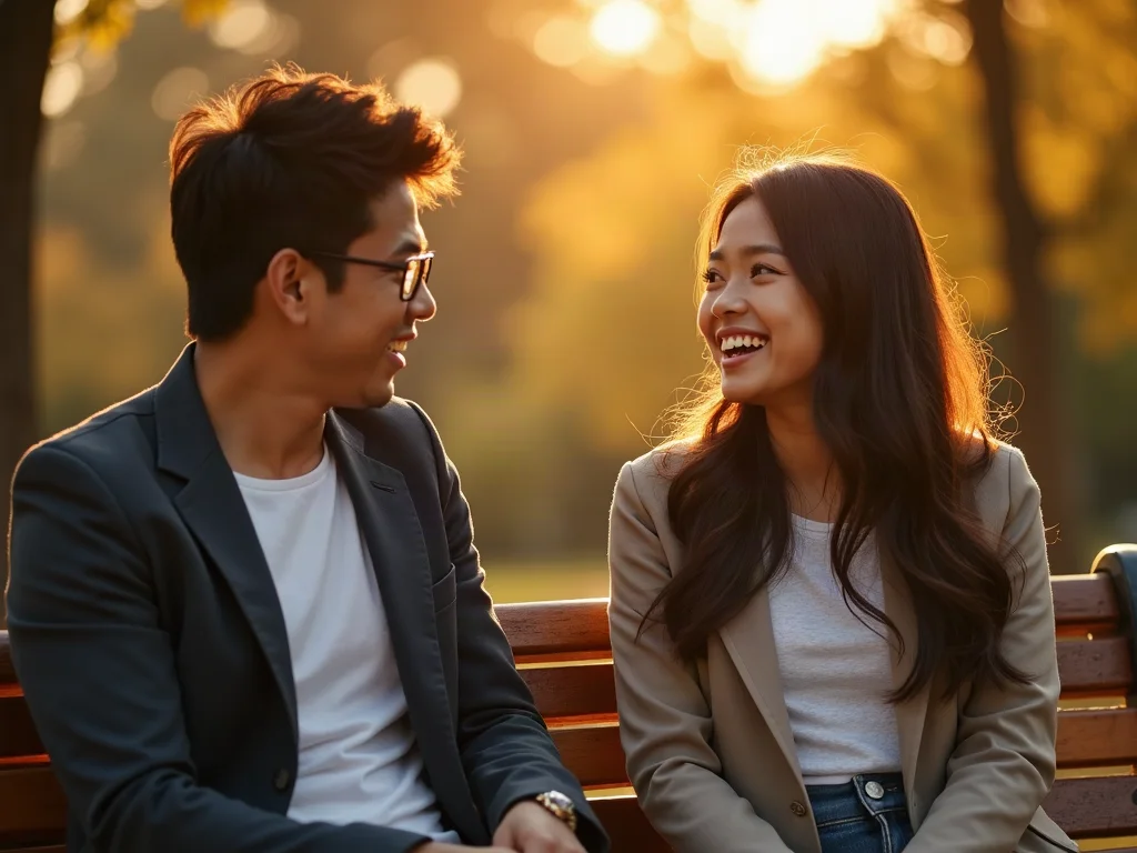 Cách xử lý khi tình địch xuất hiện cướp tay trên 2 Chàng trai tự tin trò chuyện với cô gái giữa công viên