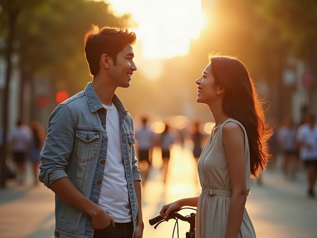 Tuyệt chiêu xin số điện thoại gái lạ ngoài đường tự tin Nam giới ngoại quốc tự tin xin số điện thoại cô gái châu Á trên phố đi bộ