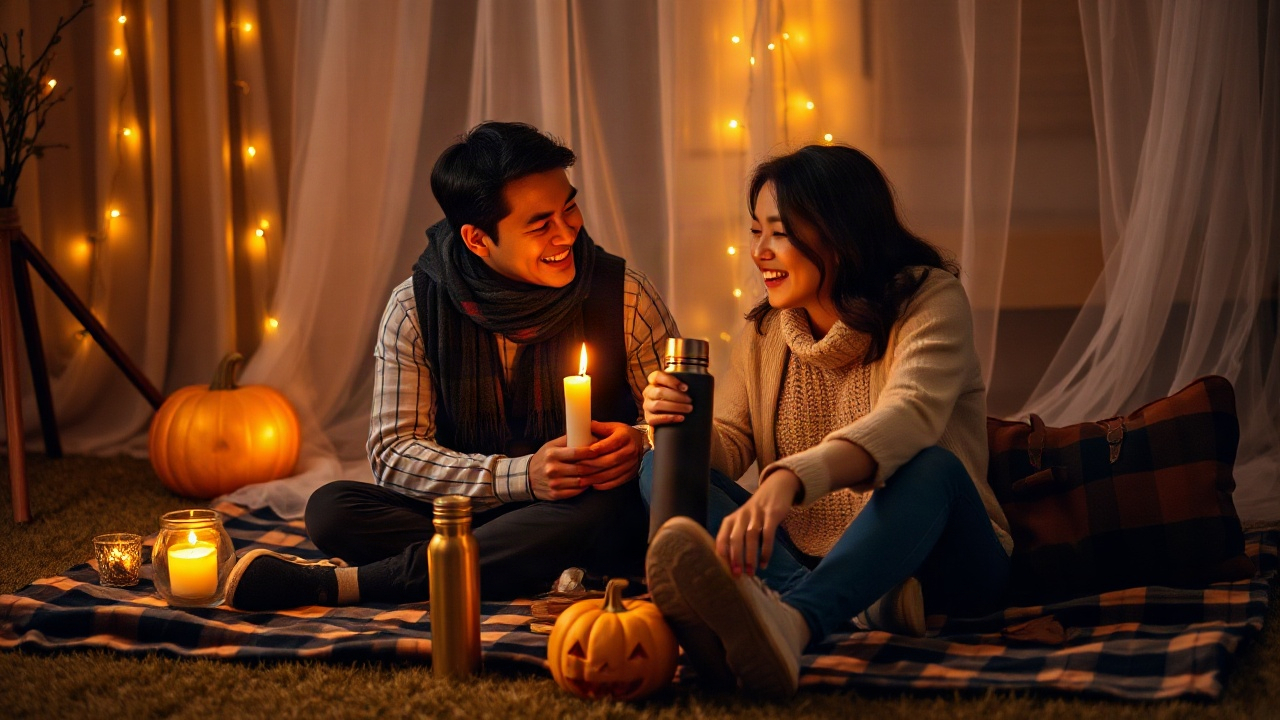 Ý tưởng hẹn hò Halloween tiết kiệm lãng mạn với bữa tối tự nấu và nến